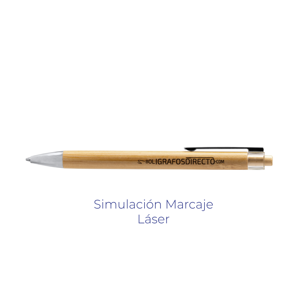 Fike Bolígrafo – Elegancia Natural en Bambú con Acabados Cromados