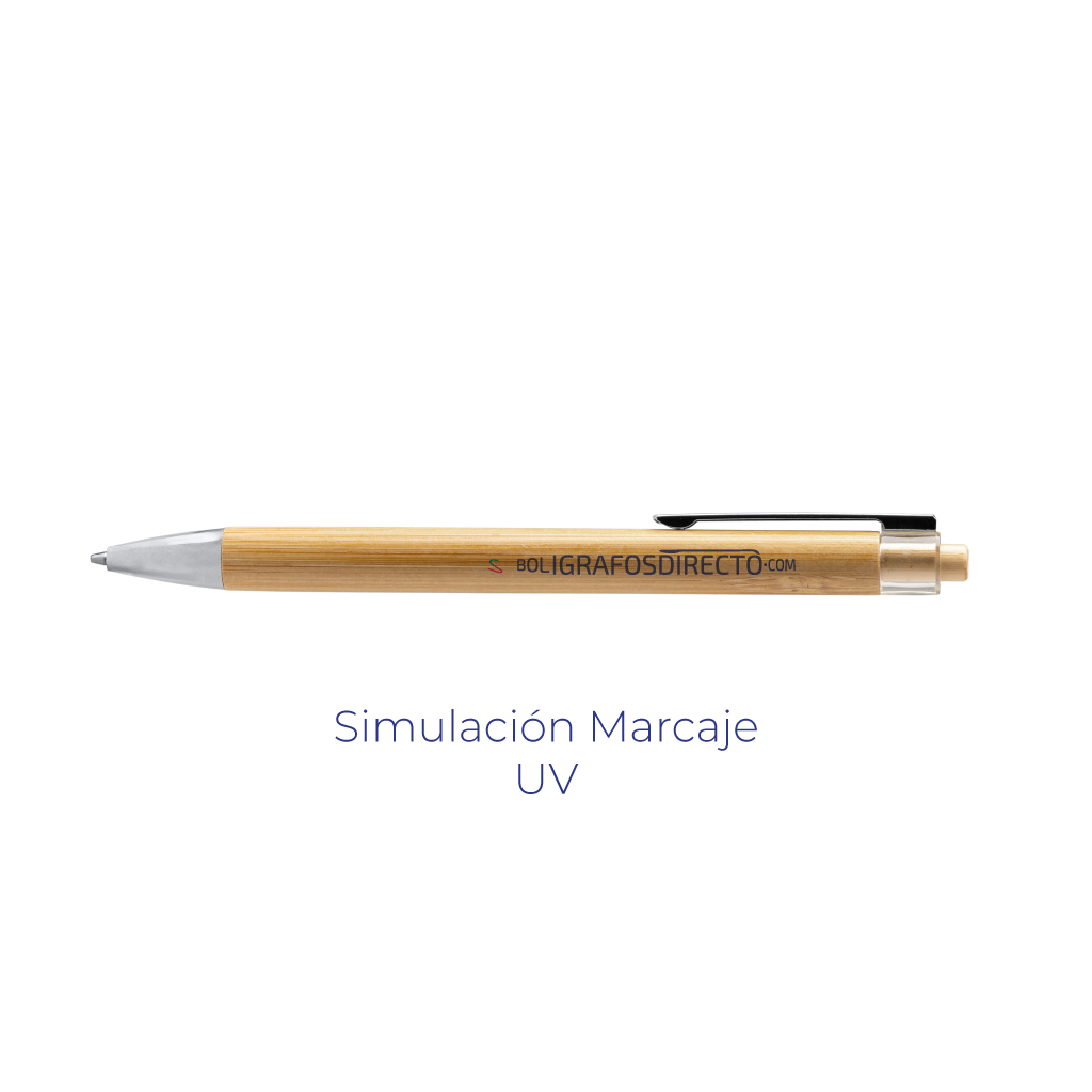 Fike Bolígrafo – Elegancia Natural en Bambú con Acabados Cromados