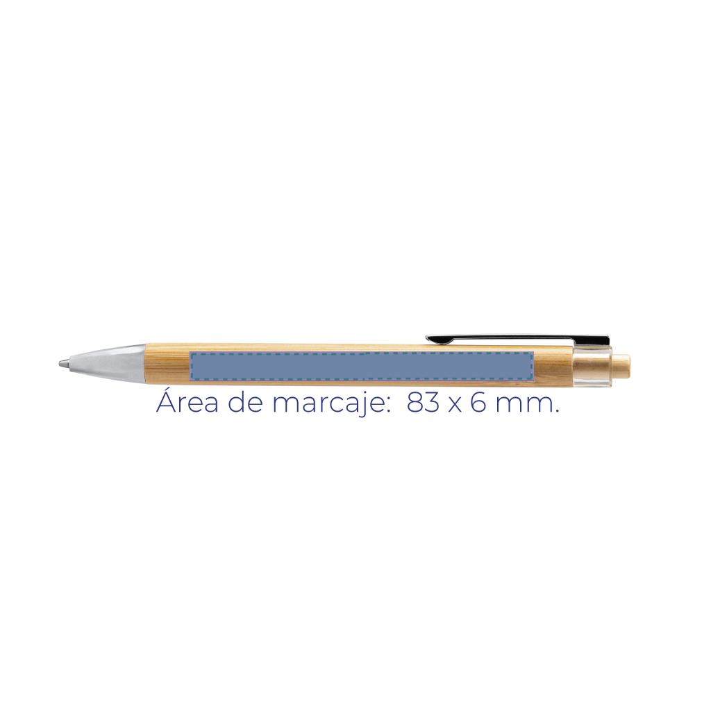 Fike Bolígrafo – Elegancia Natural en Bambú con Acabados Cromados